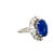 5.56 Carat Ceylon Sapphire Diamond Platinum Ring, Size 5 For Sale - Image 4 of 8