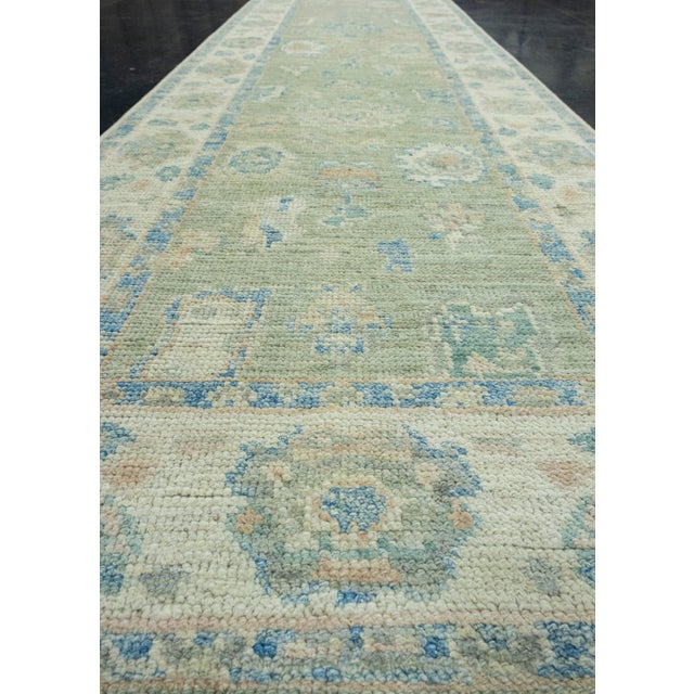 Textile Turkish Oushak Runner Rug 2'9" x 11'9" #17791 For Sale - Image 7 of 8