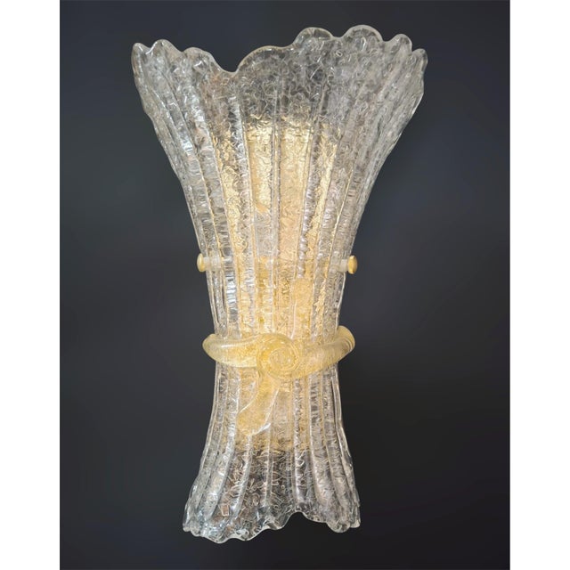 Italian 21st Century Graniglia Bow Sconces, a Pair For Sale - Image 3 of 12