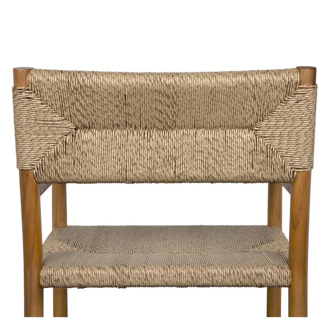 Not Yet Made - Made To Order Franco Arm Chair, Teak with Synthetic Woven For Sale - Image 5 of 6