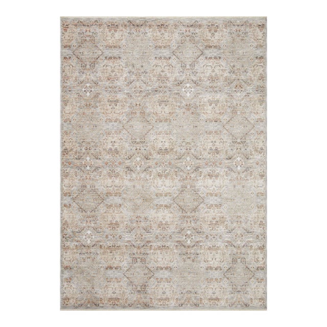Amber Lewis x Loloi Zuma Silver / Multi 7'-10" x 10' Area Rug For Sale