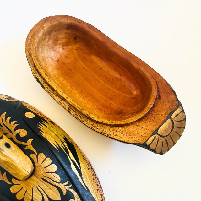 Vintage Carved Wood Duck Box For Sale In San Francisco - Image 6 of 13
