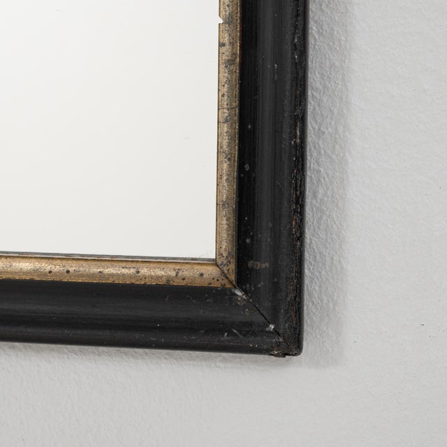 1880s French Wood Black Patinated Mirror For Sale - Image 9 of 18