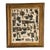 Contemporary Abstract Cream Modern Tribal Motif Inspired Painting, Framed For Sale
