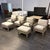 Restoration Hardware Outdoor Leagrave Lounge Chairs + Ottoman, Set of Three For Sale - Image 12 of 12
