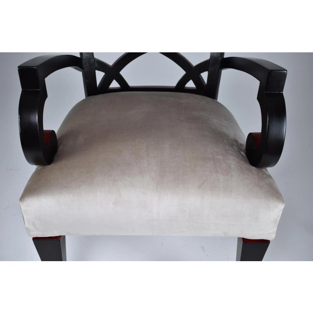 Wood Italian Dining Armchairs (Set of 4) With Extendable Game Table, 1960s For Sale - Image 7 of 18