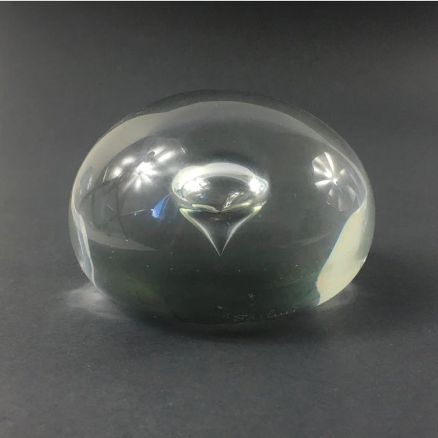 Transparent Murano Glass Paperweight by Alfredo Barbini, Italy, 1970s For Sale - Image 10 of 10