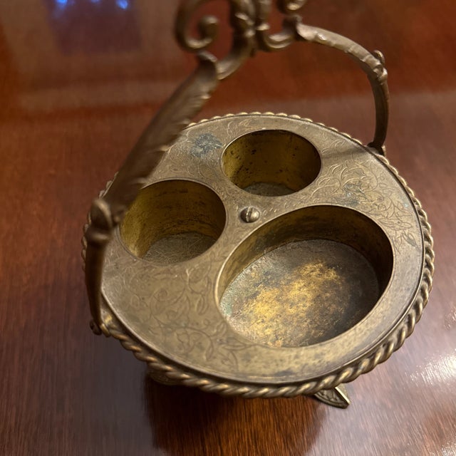 English Late 19th Century Brass and Coconut Castor For Sale - Image 3 of 6