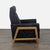 2010s West Elm Modern Black Fabric Recliner Lounge Chair With Wooden Frame For Sale - Image 5 of 9