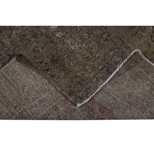Traditional Mid-20th Century Vintage Overdyed Wool Rug For Sale - Image 3 of 13