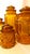 1960s Mid-Century Modern Le Smith Moon & Star Amber Glass Cannister Graduated in Size Cottage - Set of 4 For Sale - Image 4 of 12