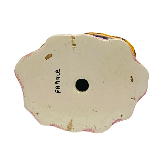 Ceramic Mid Century French Faience Figural Figurine Traditional Costume and Headdress For Sale - Image 7 of 7