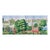 Whimsical London Scenic Hand-Painted Panoramic Wallpaper, 6-Panel Set For Sale