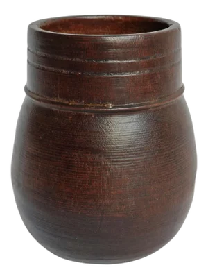 Vintage Nepal Wood Food Jar