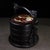 Black Vintage Chinese Zitan Rosewood Inlaid "Bird & Flower" Tiered Round Picnic Box For Sale - Image 8 of 9