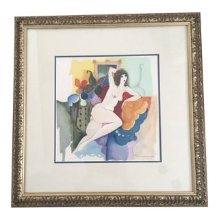 1990s Nude Serigraph by Itzchak Tarkay, Framed For Sale