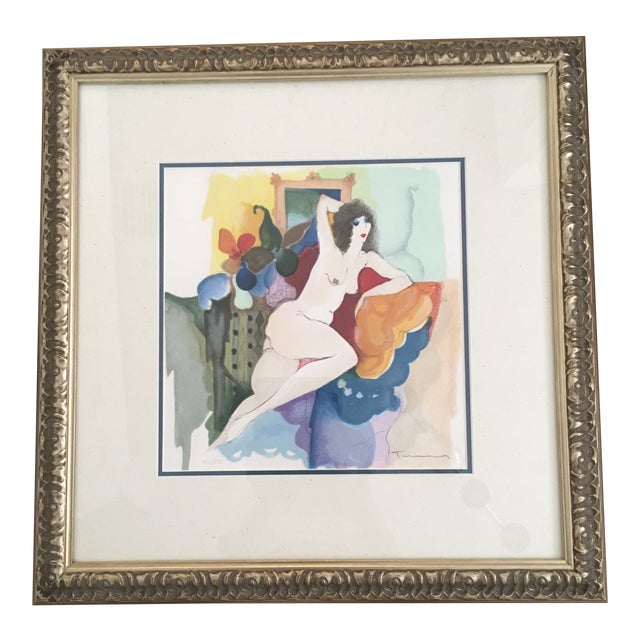 1990s Nude Serigraph by Itzchak Tarkay, Framed For Sale