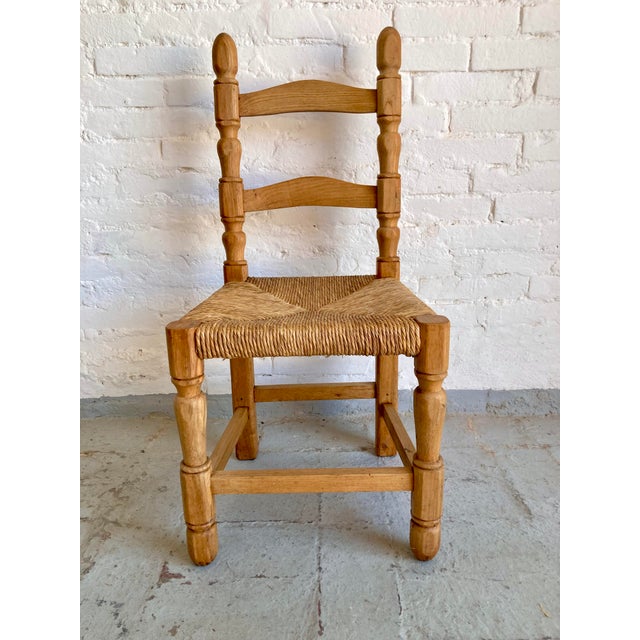 Wood Natural Straw Chairs, Italy, 1970s, Set of 2 For Sale - Image 7 of 16