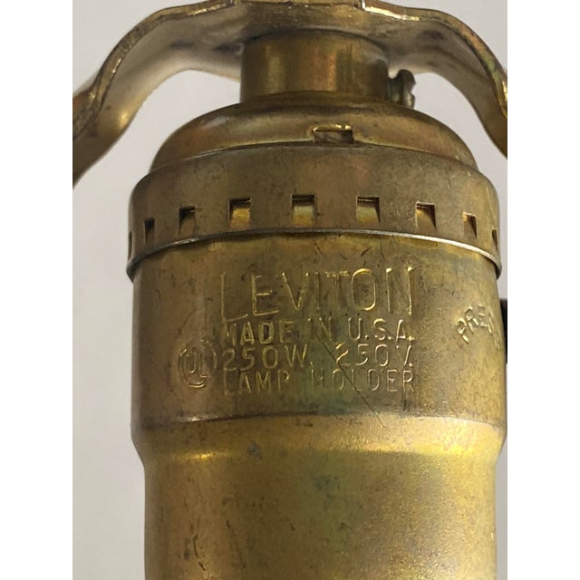 Mid 19th Century Brass Etched Ornate Indian Lamps - Set of 2 For Sale - Image 9 of 12