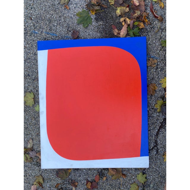 Textile 1963 Abstract Modern Oil Painting on Canvas by by A.Sullo For Sale - Image 7 of 10