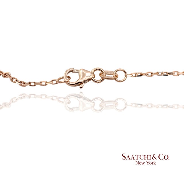 Gold 14k(585) Rose Gold Natural Diamond Butterfly Pendant Necklace With Chain For Sale - Image 8 of 12