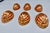 French Country Set of 6 Vintage Tin-Lined Copper Fluted Molds With Brass Hanging Rings For Sale - Image 3 of 11