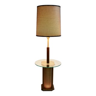 Mid-Century Modern Glass Table Floor Lamp For Sale