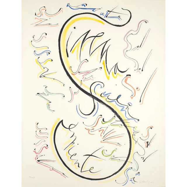 Letter S - Hand-Colored Lithograph by Raphael Alberti - 1972 1972 For Sale