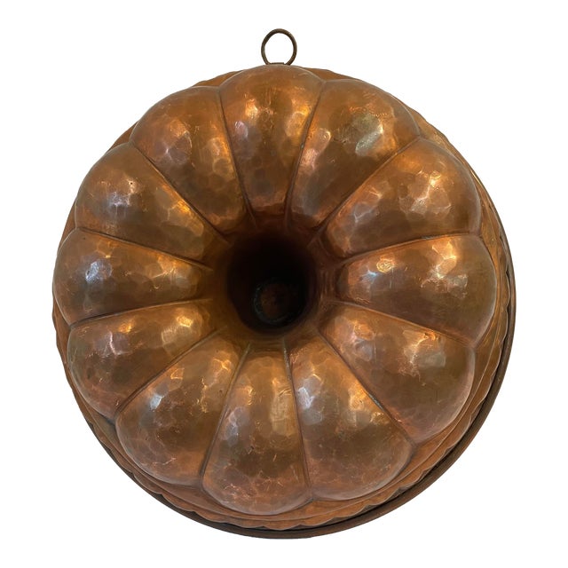 Vintage French Copper Cake Mold For Sale