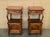 French Bedside Tables with Cabriole Legs, 1950s, Set of 2 For Sale - Image 3 of 18