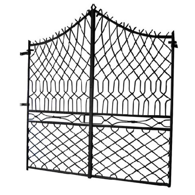 19th Century Elegance A striking architectural statement, this rare wrought iron gate originates from a historic French...