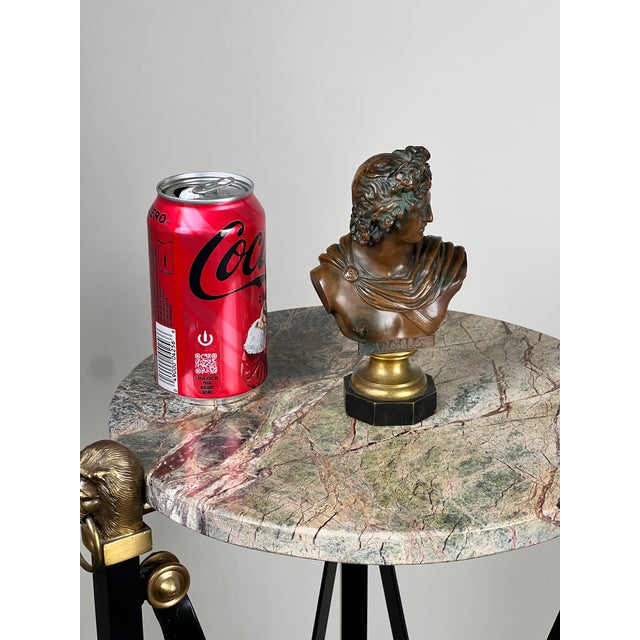 Antique Small Bronze of “The Apollo Belvedere” With Vienna Foundry Mark For Sale - Image 9 of 9