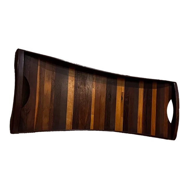 1970s Don Shoemaker Service Tray Exotic Wood Señal Mexico For Sale