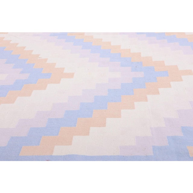 Late 20th Century 79604 Vintage Indian Dhurrie Rug, 10'00 X 13'10. For Sale - Image 5 of 10