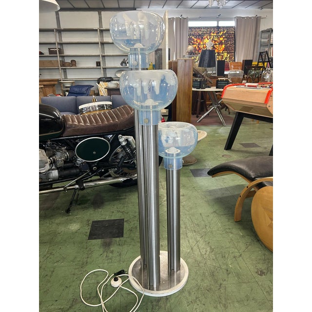 Metal Italian Floor Lamp by Toni Zuccheri for Mazzega, 1970 For Sale - Image 7 of 9