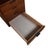 Brown Wooden Apples, Wooden Desk, Brown Teak, Bauhaus Style, Drawers For Sale - Image 8 of 17