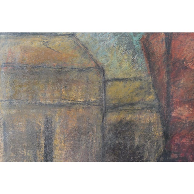 1950s M. Estvade, El Círculo Artístico de Sant Lluc, Expressive Harbor Scene, 1958, Lithograph on Paper, Framed For Sale - Image 5 of 9