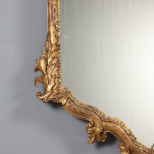 Carved and Gilded Wooden Mirror For Sale - Image 6 of 13
