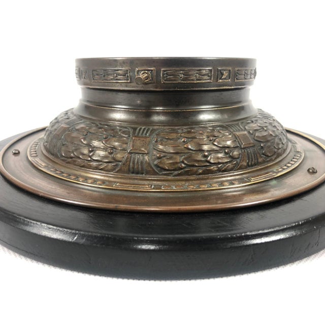 Black Art Nouveau Brass & Crystal Glass Ceiling Lamp, 1910s For Sale - Image 8 of 15