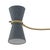 Gable Linear Chandelier, Antique Brass with Storm Blue Shade For Sale In Detroit - Image 6 of 9