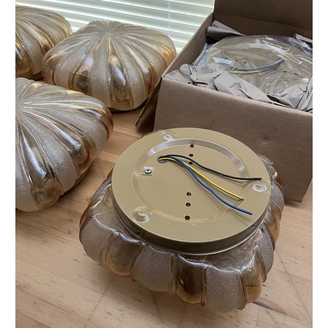 Midcentury Modern German Glass Wall Sconces by Wila Leuchten, 1970s, Set of 4 For Sale - Image 13 of 15