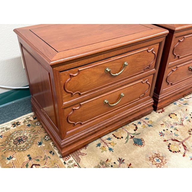 Rosewood Vintage Nightstands, Pair For Sale - Image 4 of 12
