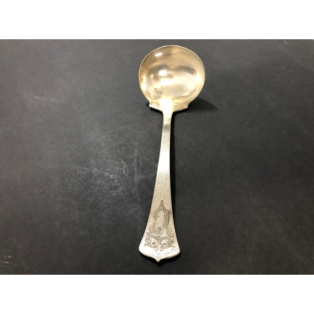 Shabby Chic Antique Continental Mfg. Co. Ny Silver Plated Ladle For Sale - Image 3 of 5