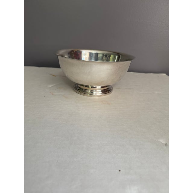 Mid 20th Century Vintage Silverplate Bowl by Gorham, Serveware, Elegant Design For Sale - Image 5 of 13