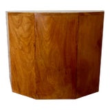 Mid Twentieth Century Brutalist Wood Side Table Styled After Ed Wormley for Dunbar For Sale