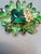 Juliana Vintage DeLizza & Elster Green Rhinestone Gold Leaf Finding Brooch • Book Piece For Sale - Image 4 of 6