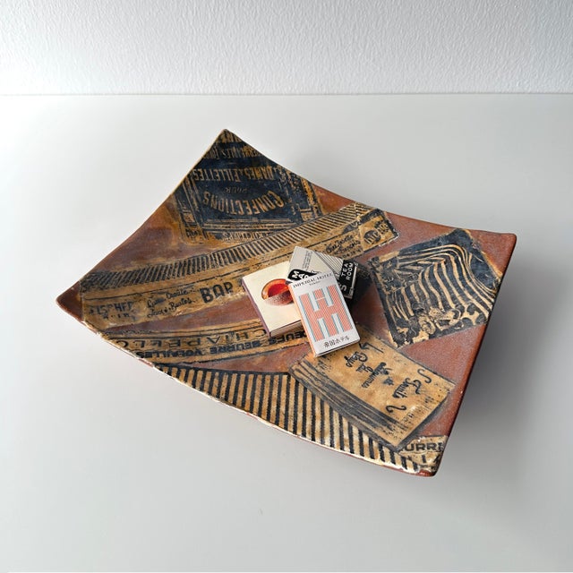 French Trompe L'œil Vide-Poche Catchall Ceramic Tray For Sale - Image 4 of 12