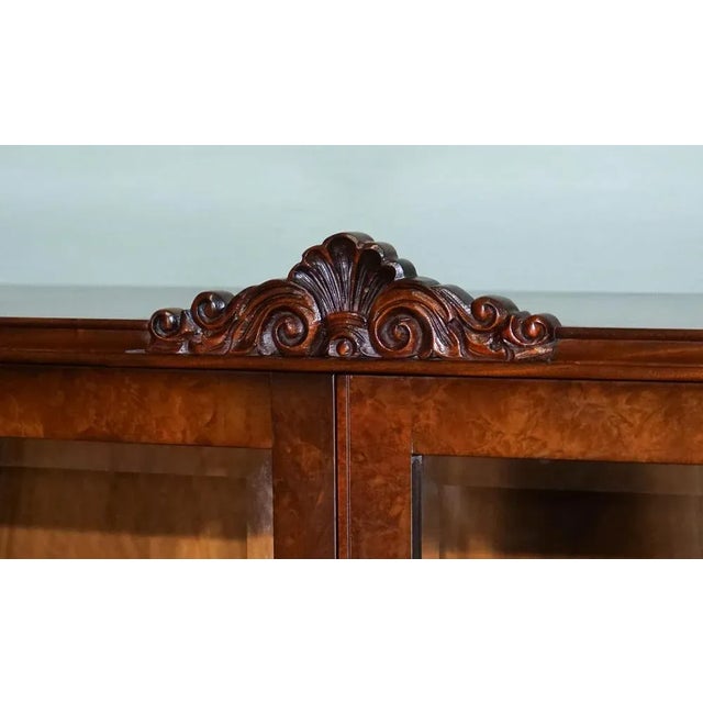 Vintage Carved Queen Anne Style Display Cabinet For Sale - Image 6 of 18