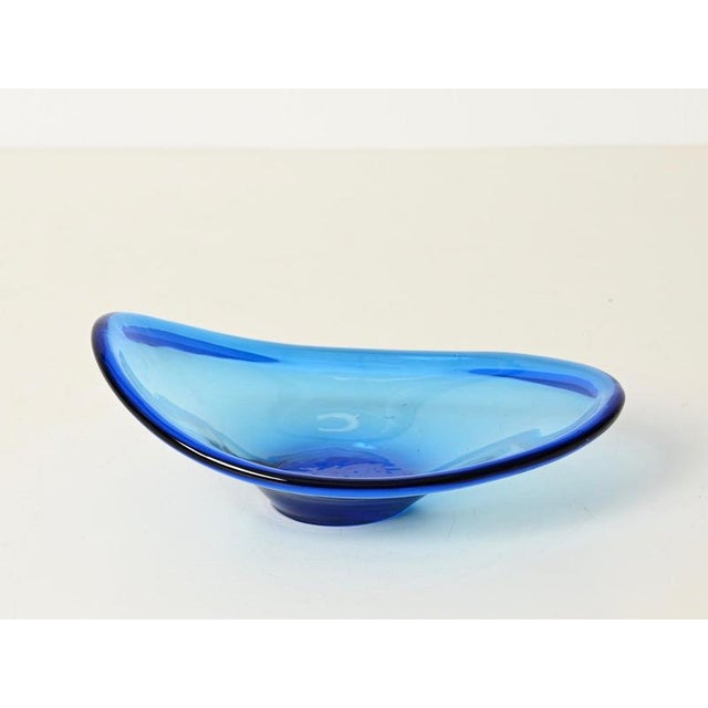 Deep Blue Murano Glass Catchall, Italy, 1960s For Sale - Image 4 of 12