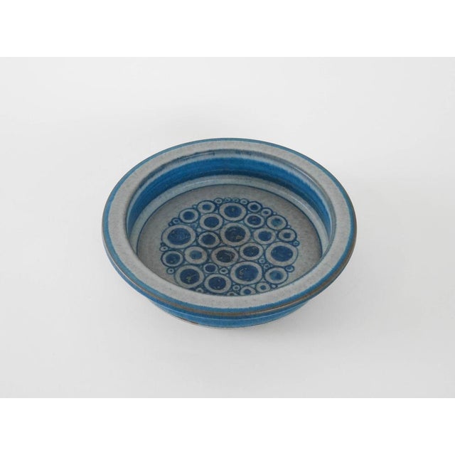 Vintage Danish Blue Ceramic Bowl by Marianne Starck, 1960s For Sale - Image 4 of 8